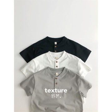 網眼透純棉~軟薄polo~韓版夏季兒童T恤衫洋氣男女寶短袖黑白A類