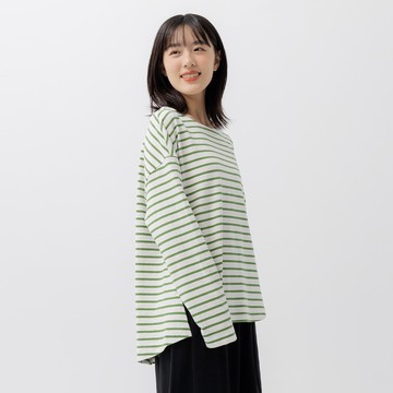 a la sha 百搭活潑條紋長袖上衣
