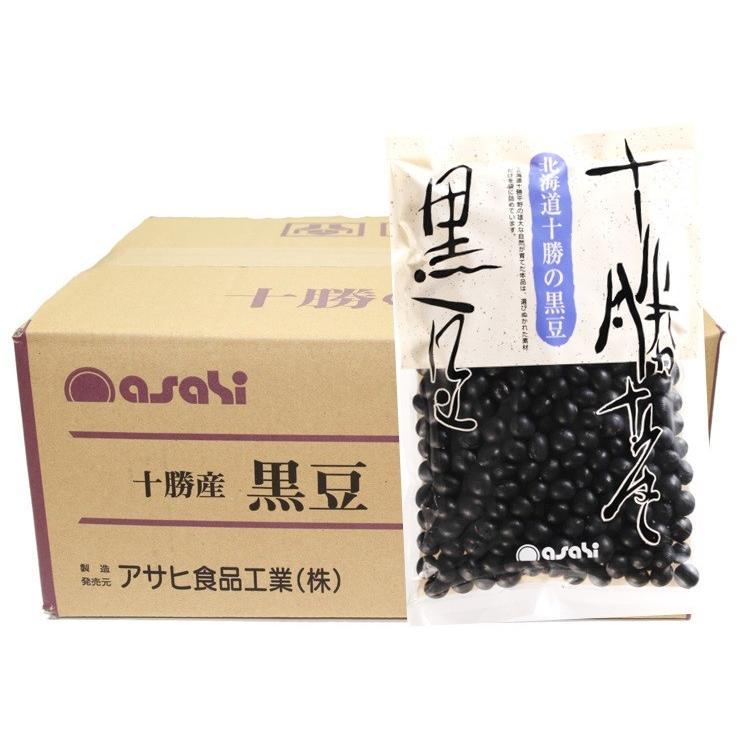 北海道十勝産 黒豆 250g×20袋×4ケース アサヒ食品工業 流通革命 業務用 小売用 国産 国内産 卸売り 黒大豆 乾燥豆 くろまめ 20kg