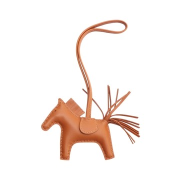 HERMES 愛馬仕 金棕色 Agneau Milo 羊皮 Rodeo PM 馬吊飾 B刻 H064929CAEW 【二手名牌BRAND OFF】