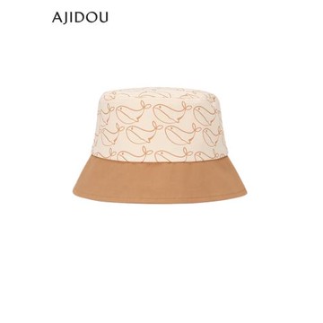 AJIDOU阿吉豆漁夫帽女溫柔優雅風設計休閑線下專柜同款帽子