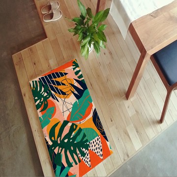 宣影布 熱情島嶼 絨毛止滑 可機洗 不織布 抑菌 地毯