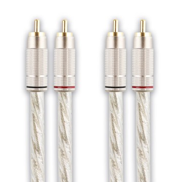 美國 鍍銀 發燒音頻 訊號線【川木】雙RCA 音頻線【M201】喇叭線