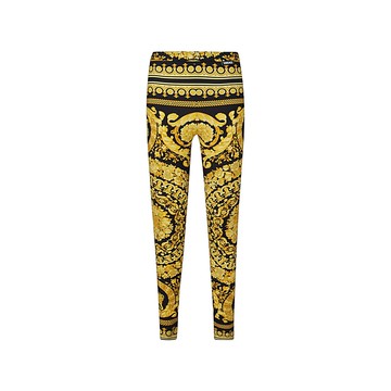 Versace - Black And Yellow Barocco Leggins
