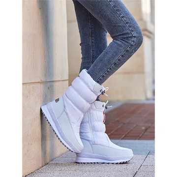 東北女士雪地靴加絨加厚保暖棉靴女靴子中筒靴防水防滑棉鞋冬旅行