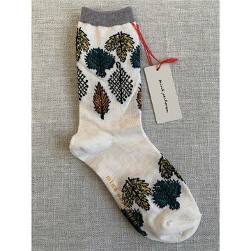 新品日單好看皆川明風格文藝高級感森系女士中筒復古小腿潮款襪子