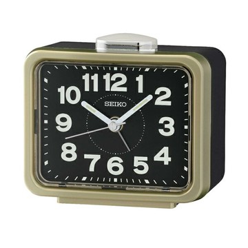 SEIKO鬧鐘 方形金色鬧鐘【NV157】