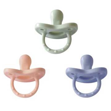 貝喜力克全矽膠拇指型安撫奶嘴/M 墨綠/ M 柔粉/ M 藍 【德芳保健藥妝】