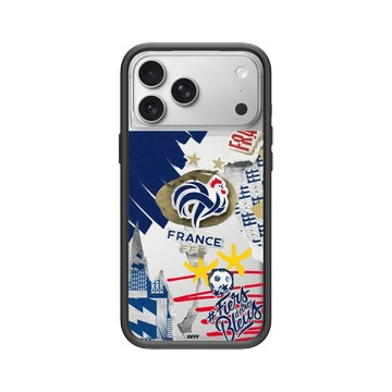 iPhone 17 Pro Max Mod NX -邊框背蓋組合 (相機按鈕) 黑 - FFF - Logo - Collage