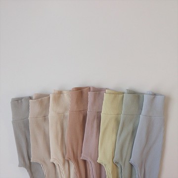 韓國馬卡龍色系彈力棉質嬰兒包肚褲 •Macaroon Baby Leggings•