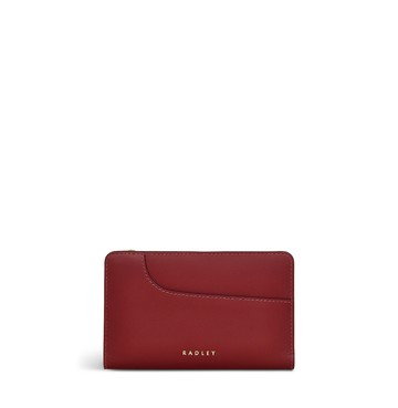 Radley London Womens Leather POCKETS 2.0 MEDIUM BIFOLD PURSE CRANBERRY Medium Bifold Purse - Red