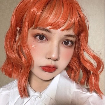 中長假髮整頂假髮-空氣瀏海齊肩捲髮女假髮6色73vl35【獨家進口】【米蘭精品】