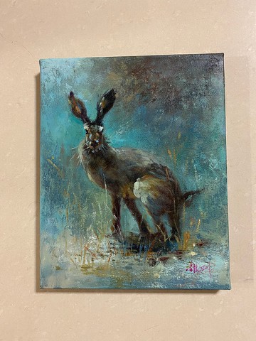 2023油畫小品創作 兔 (8*10英吋) 新春優惠價