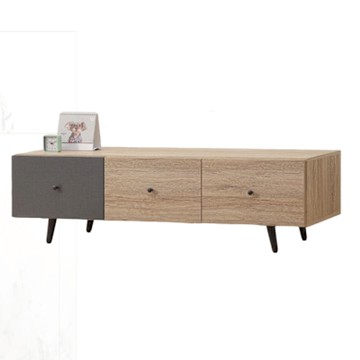 文創集 畢曼雙色5尺三抽電視櫃-150x40x43cm免組