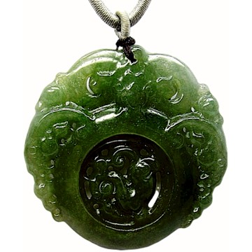 【小樂珠寶】冰透滿綠三羊開泰 天然A貨翡翠玉石吊墜子項鍊H42