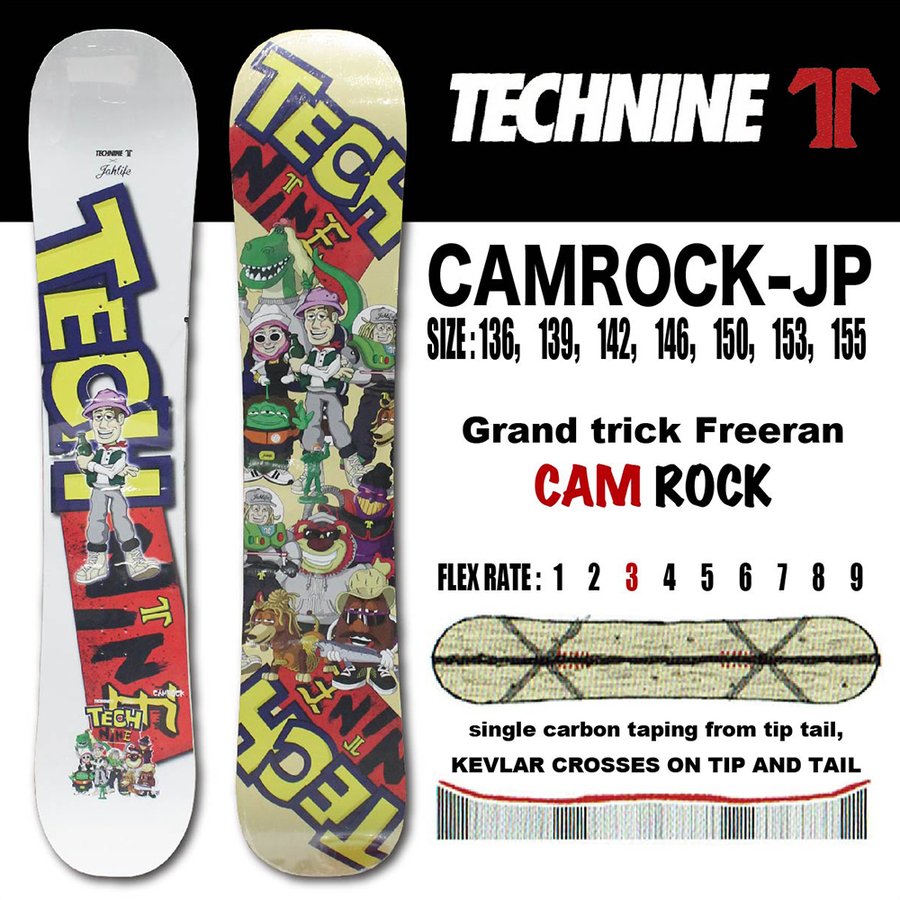 スノーボード TECHNINE テックナイン CAMROCK-JP 2021.モデル CAMROCK