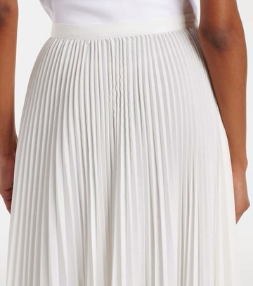Plan C Plissé asymmetric muslin maxi skirt