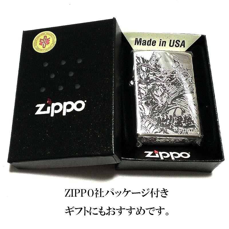 ZIPPO ライター 魁!!男塾 大豪院邪気＆死天王 ジッポ エッチング彫刻 シルバー ミラー仕上げ マンガ キャラクター かっこいい メンズ |  LINEブランドカタログ