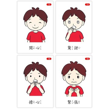 情緒表情 表情認知 表情圖表繁體注音款 情緒卡20張