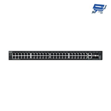 昌運監視器 zyxel 合勤 xgs2220-54 48埠gbe l3存取交換器6埠10g
