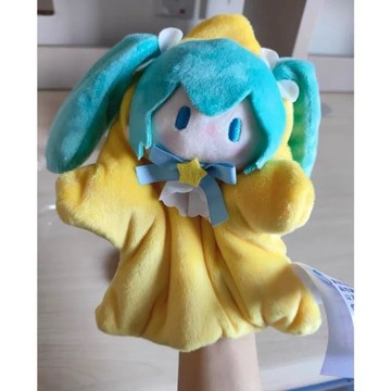 初音未來新款 星祈之夜發光毛絨/手偶/毛絨手偶公仔fufu初音玩偶