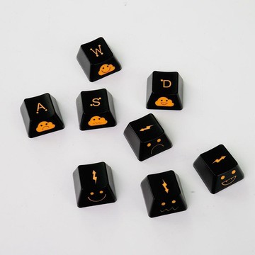✨臺灣出貨✨閃電娃ABS個性透光鍵帽 wasd 方向鍵上下左右ABS機械鍵盤用