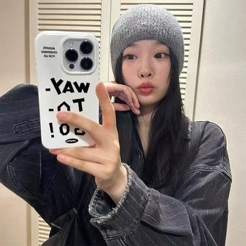 台灣出貨🔥 個性塗鴉英文 防摔 iPhone14蘋果15promax手機殼16新款蘋果 13 手機殼全包12/11保護殼