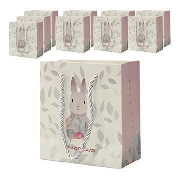 abm 粉紅兔購物袋  10個  14.3 x 7 x 15cm  混和顏色