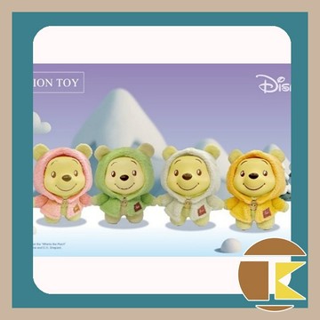 【11月預購】 TOPTOY 迪士尼 維尼冬季絨毛 盲盒 玩具 公仔 盒玩 一中盒4入｜愛蛋客