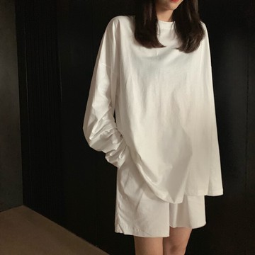 超火cec長袖T恤女初秋ins潮原宿bf風學生寬松內搭mschf上衣服
