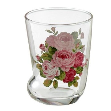 日本【Anniversary Rose】貓腳玻璃杯
