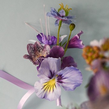 紫色系胸花 拍照 仿真花 租借