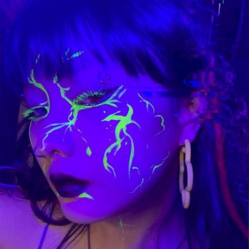 【萬聖節限定！~】10色熒光眼影盤 熒光眼影 水溶性臉彩 人體彩繪顏料 臉部彩妝 UV水溶彩繪盤玩妝眼影盤 藝術戲曲模特
