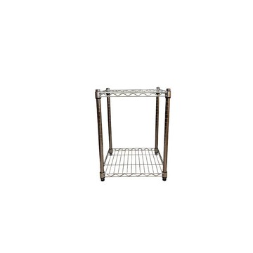 Top queen 【Top queen】45 x 45 x 60 cm 二層鐵力士鍍鉻萬用收納架