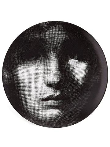 Fornasetti - Tema e Variazioni N.103 hand-painted wall plate - unisex - Porcelain - One Size - Black