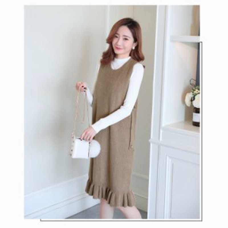 マタニティ ワンピース マタニティウエア ワンピース ひざ丈 ひざ下丈 ニットワンピース ハイネック 長袖 トップス セーター フレア シン 通販 Lineポイント最大1 0 Get Lineショッピング