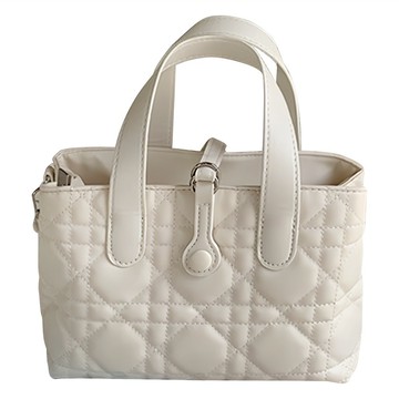 MDMS 菱格皮革小方包  單一尺寸  白色