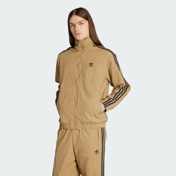 Adidas Firebird Tt JY1333 女 立領外套 運動外套 休閒穿搭 卡其 黑 亞版