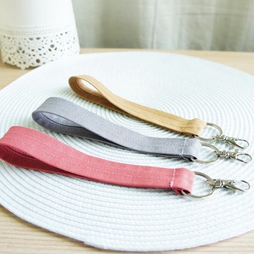 Lovely【帆布訂製款】純色帆布款手腕帶鉤扣鑰匙圈 N