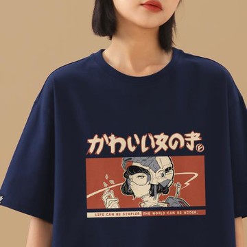 美式高街t恤女夏季復古潮酷短袖2025年新款oversize小眾寬松體恤