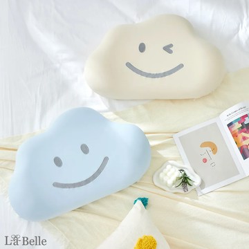 La Belle HAPPY 釋壓涼感雲朵記憶枕 兩色任選 (藍色/奶茶色) - 奶茶色