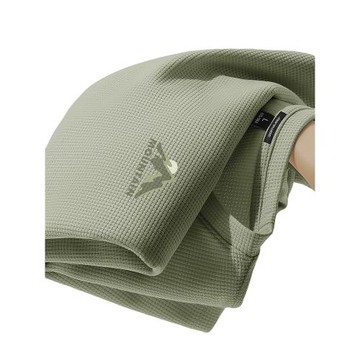 GV真維斯t恤男夏季新款綠色休閑華夫格男生半袖寬松透氣男款短袖C