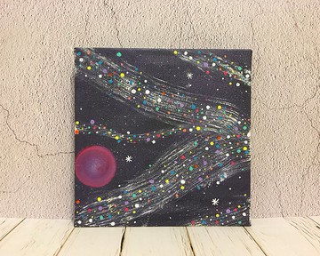 宇宙#18 壓克力畫 療癒生活 20x20 居家裝飾 藝術作品 手繪