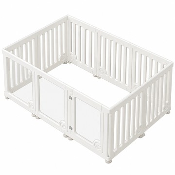 寵物圍欄 【設彩】寵物圍欄 75*50*60cm 室內家用狗籠子防護欄 新型小型犬圍欄（半景透明 環保材質）