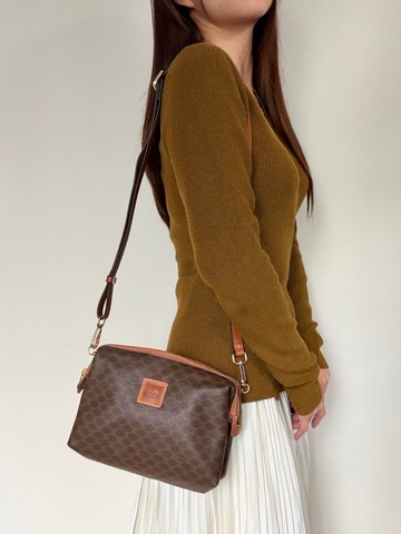 中古正品 Celine 思琳凱旋門 老花 雲朵包 腋下包斜背包 男女適用