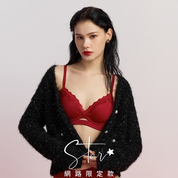 STAR 3D立體小胸聚攏拼接蕾絲無鋼圈內衣