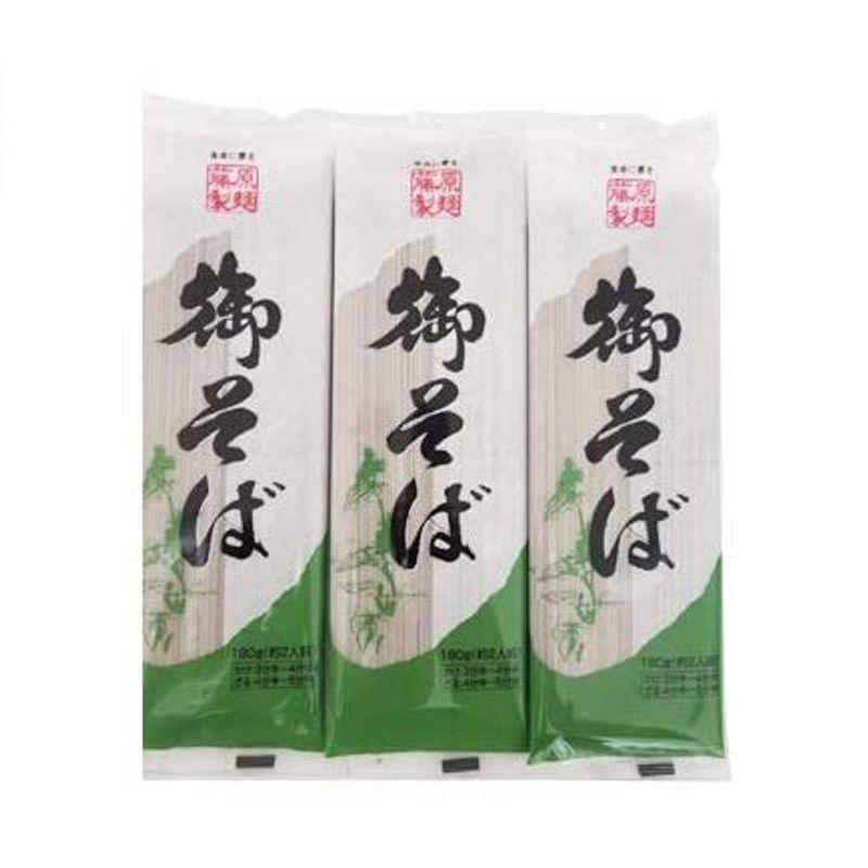 蕎麦 乾麺 干し蕎麦 御蕎麦 乾麺 180 g×3束 藤原製麺 製造