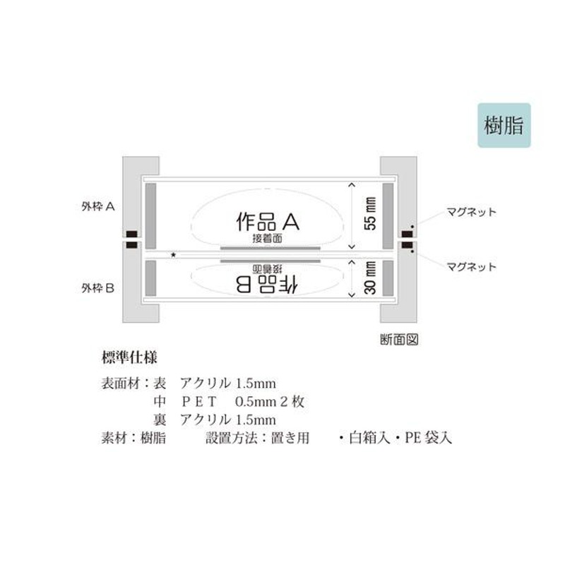 宙に浮いてるような透明収納ケース クリアケースフレーム付き(A4 収納