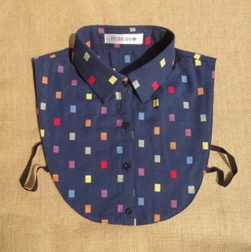 現貨+預購 假領子 襯衫衣領-時尚百搭彩色格子女裝配件2款73t42【獨家進口】【米蘭精品】