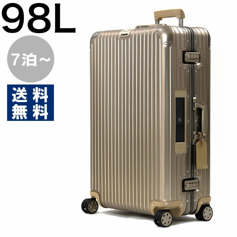 リモワ スーツケース/旅行用バッグ バッグ メンズ レディース トパーズ チタニウム 98L 7泊〜 ELECTRONIC TAG シャンパンゴールド  92477035 RIMOWA | LINEブランドカタログ